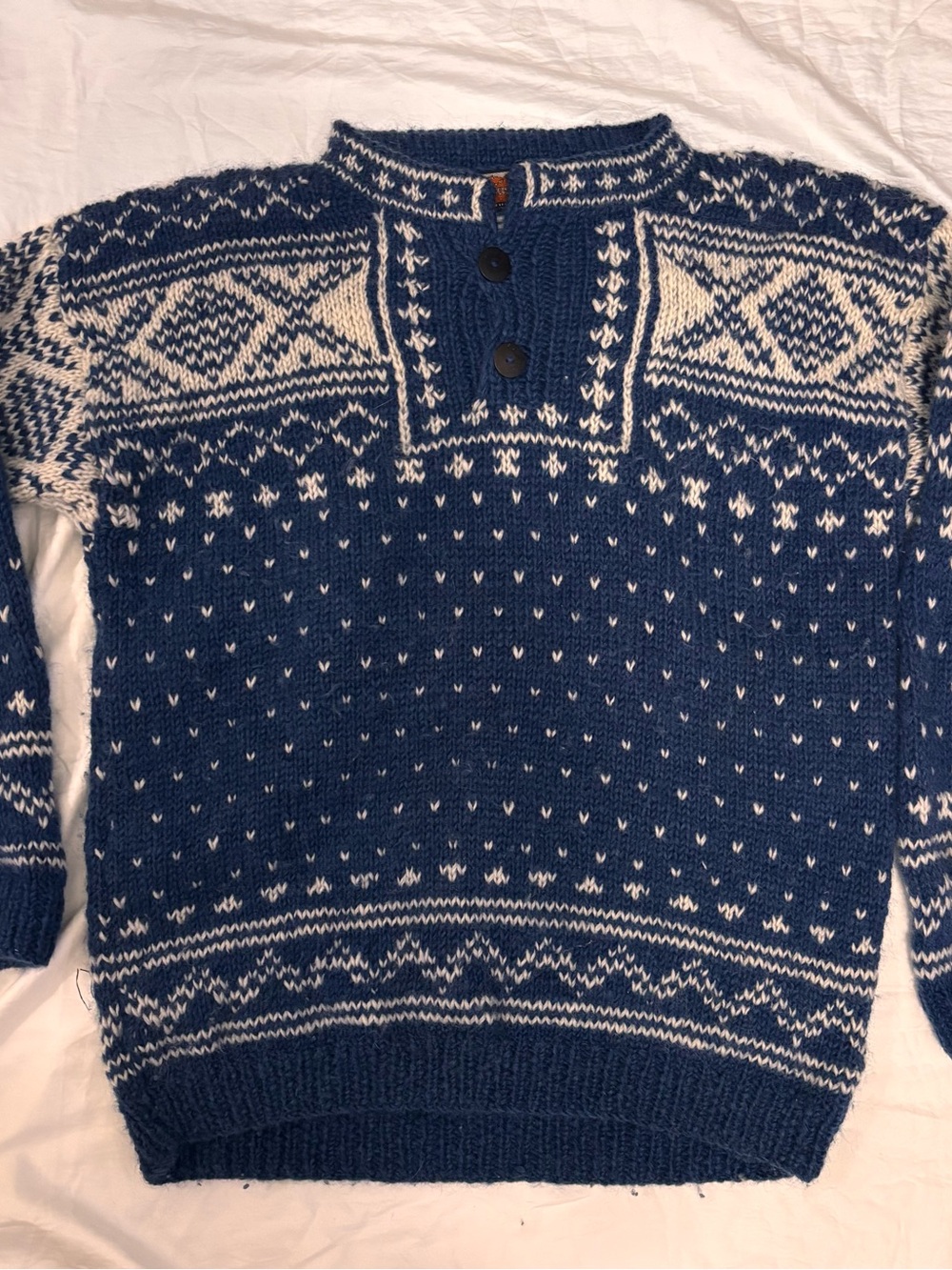 Vintage Namaste Hand Crafted Heavy Wool Nordic sweater